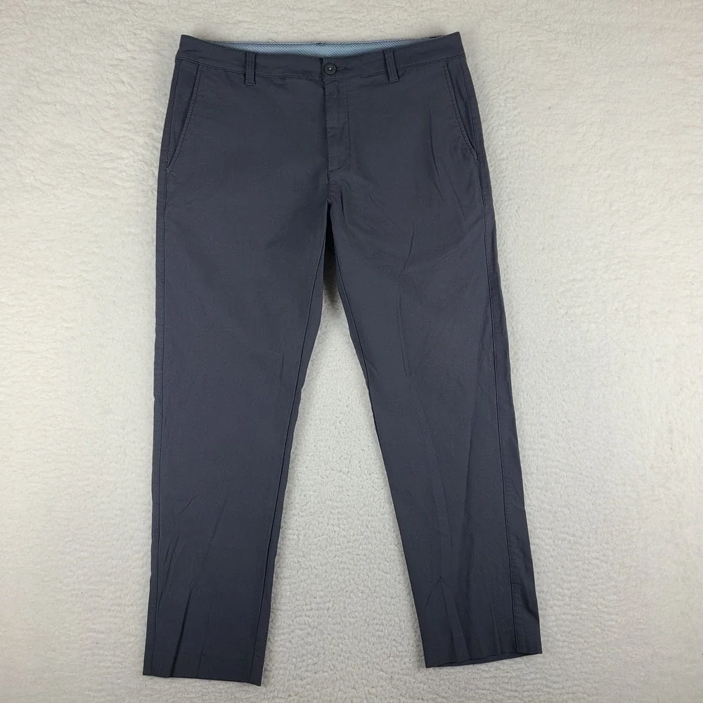 Foot Joy Pants Men 35x28 Dark Gray Thermo Series Performance Tech FJ Golf HEMMED